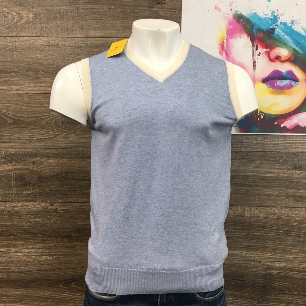 NEW! Etro Milano Sweater Vest‎ Lightweight V-Neck Sleeveless Cotton Cashmere 2XL